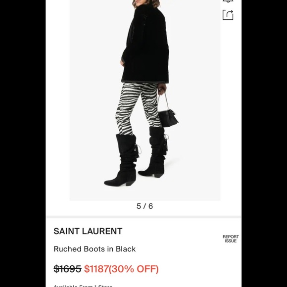 SAINT LAURENT
Lukas West Wyatt Over-The-Knee Boot - Picture 3 of 7